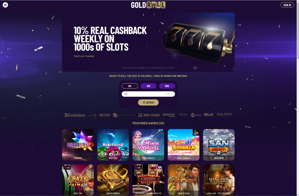goldroll casino recension